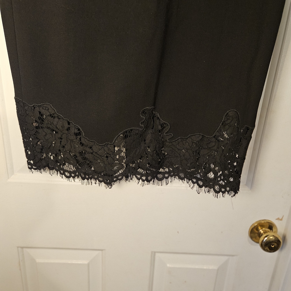 G.I.L.I. Black Pencil Skirt with Lace Detail - Picture 3 of 12